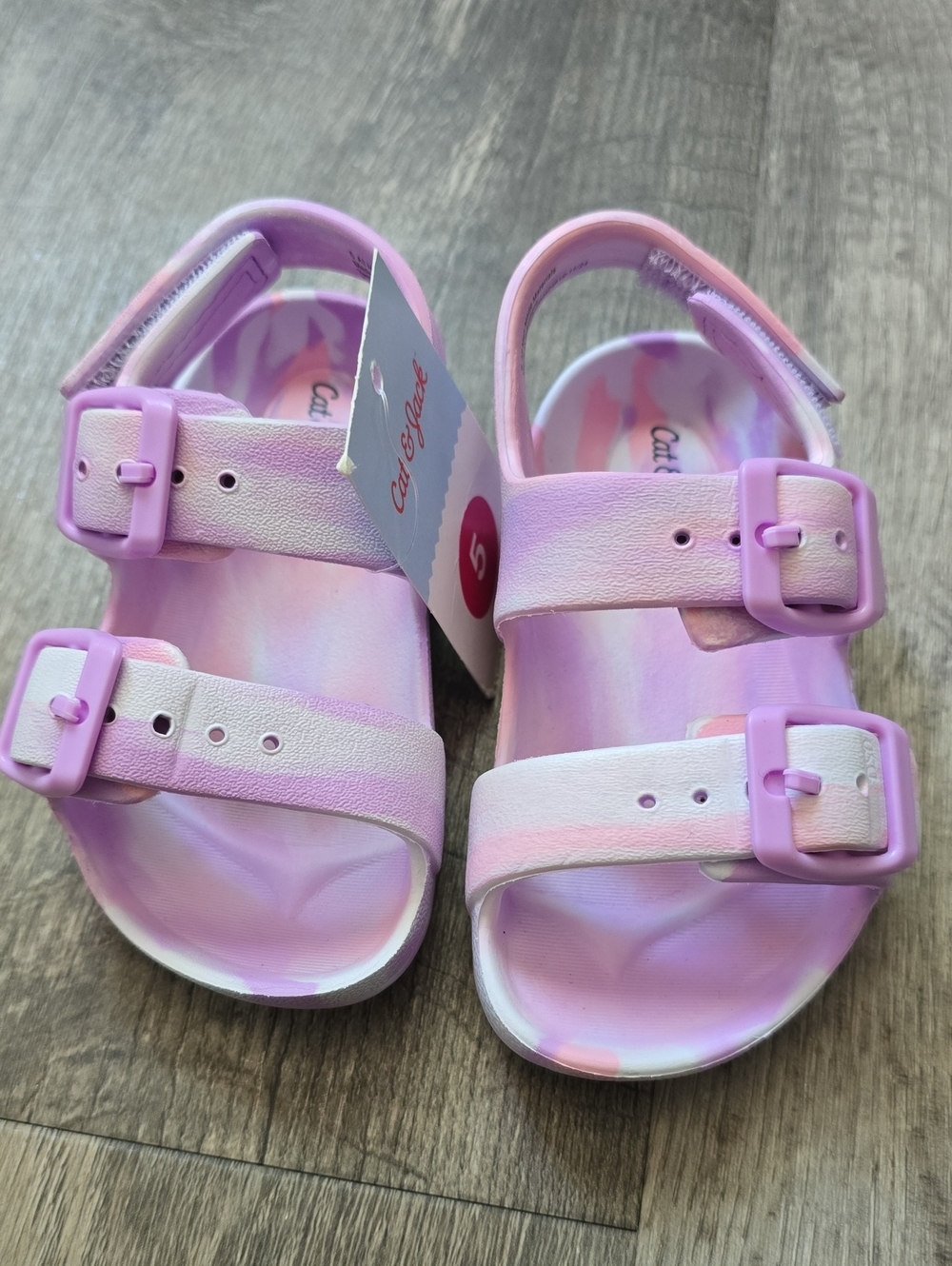 Toddler EVA Sandals - Cat & Jack - Purple - Size 5 - Hook and Loop Closure
